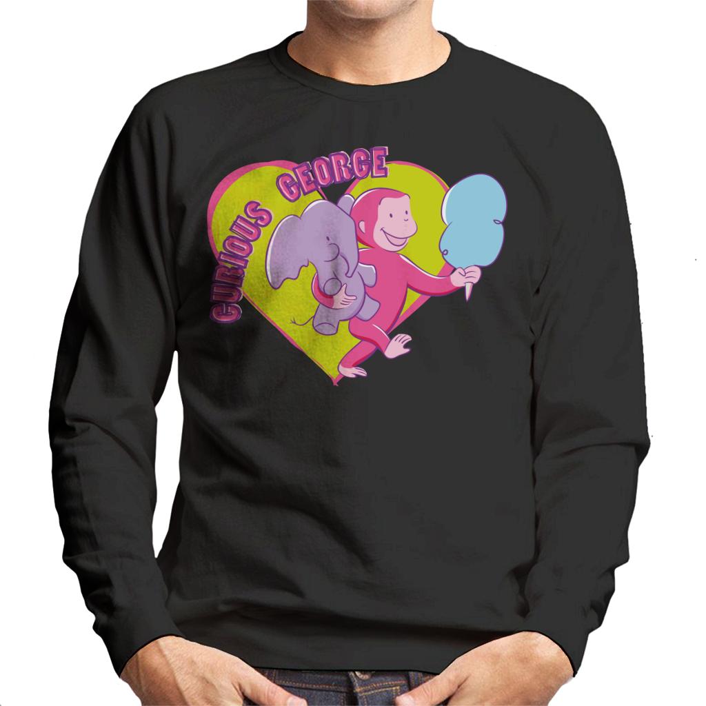 Curious George Carnival Heart Men's Sweatshirt product image 1