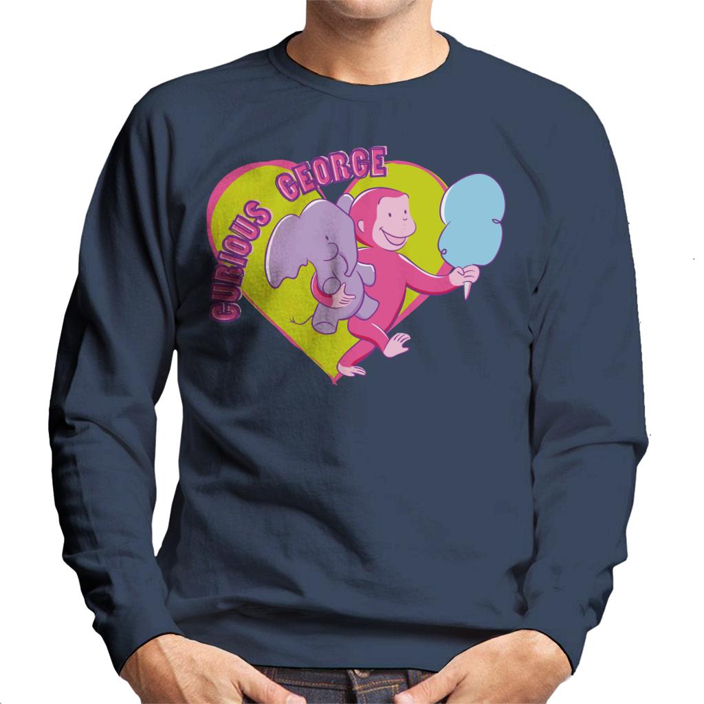Curious George Carnival Heart Men's Sweatshirt product image 6
