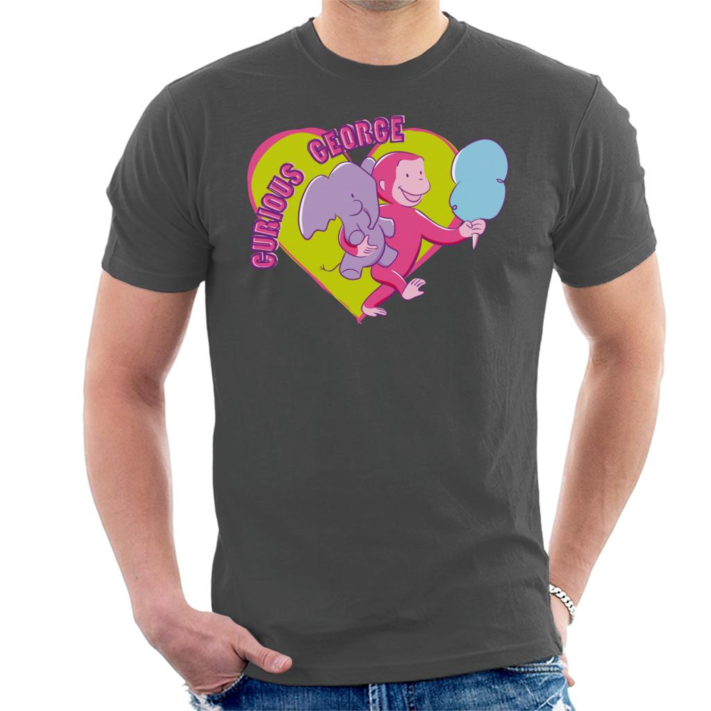 Curious George Carnival Heart Men's T-Shirt product image 4