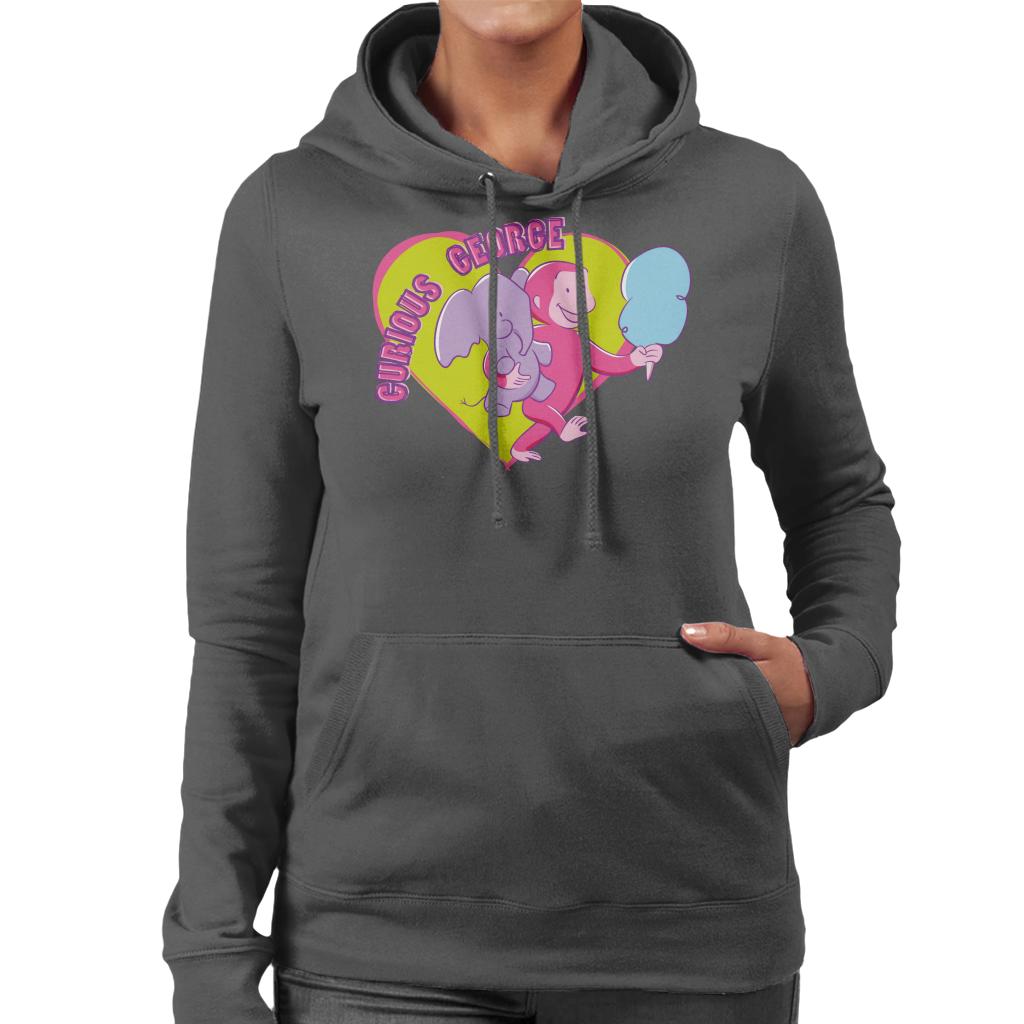 Curious George Carnival Heart Women's Hooded Sweatshirt product image 4