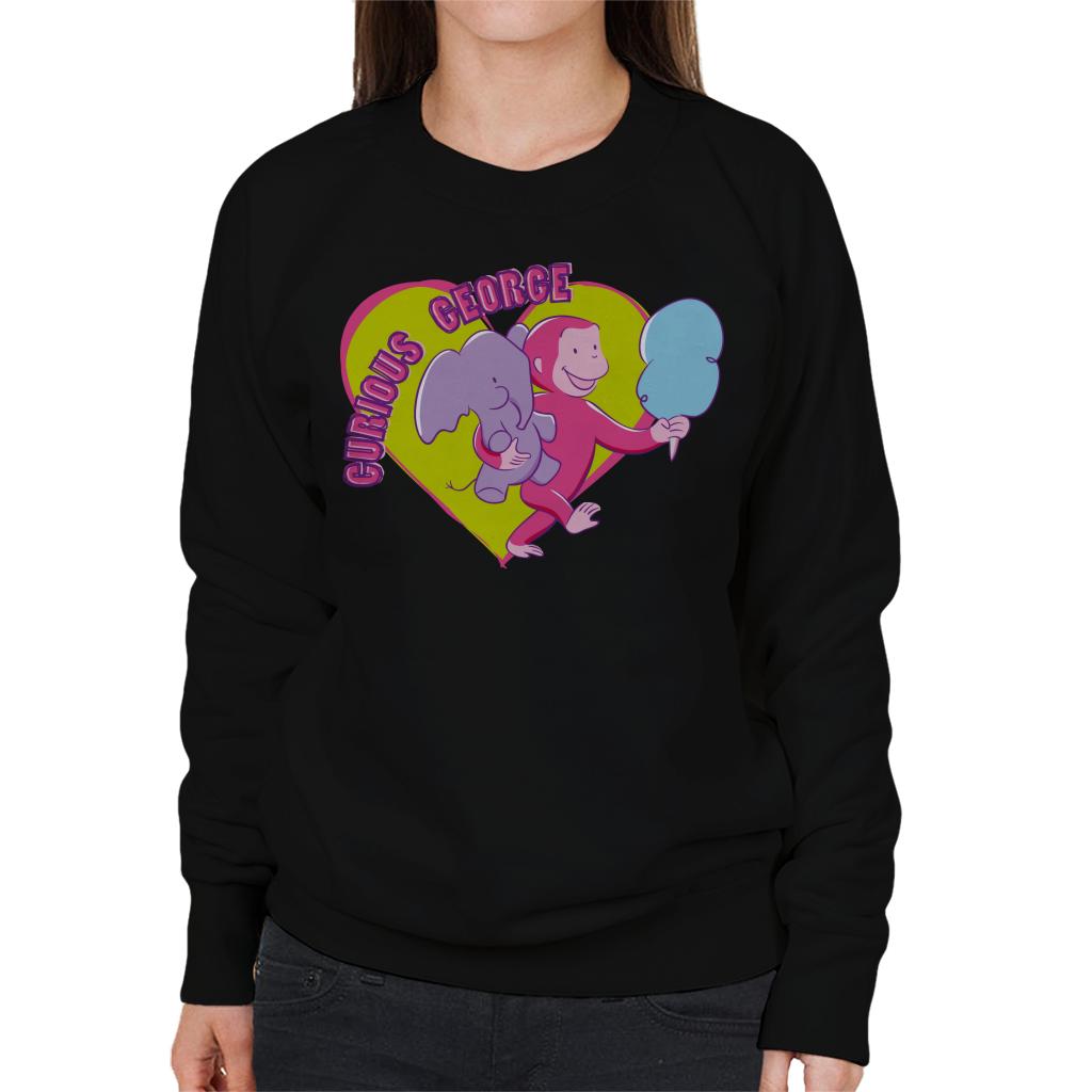 Curious George Carnival Heart Women's Sweatshirt product image 1