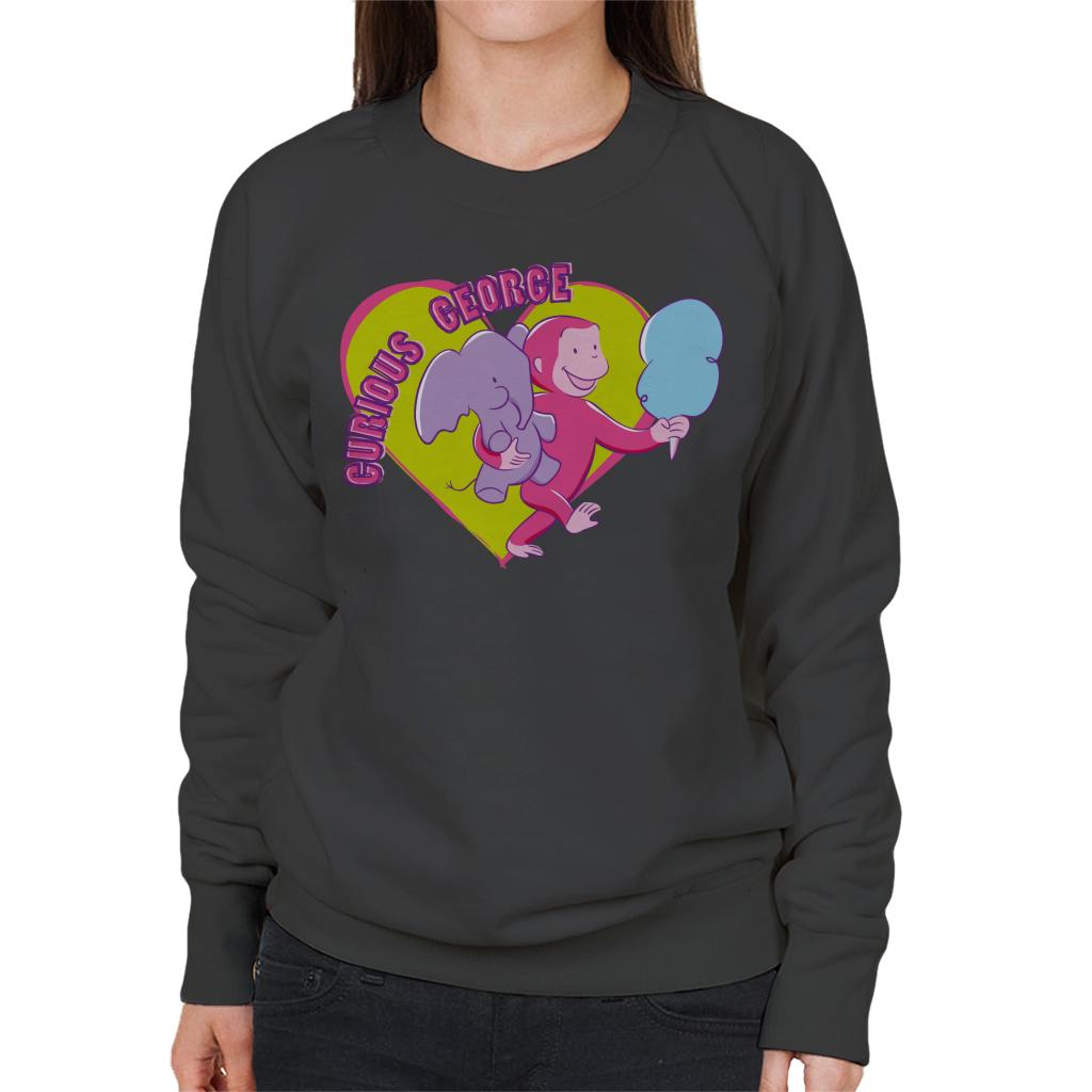 Curious George Carnival Heart Women's Sweatshirt product image 4
