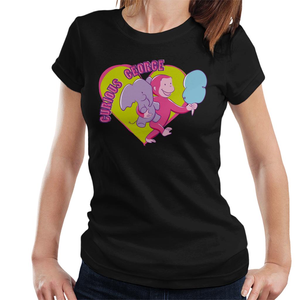 Curious George Carnival Heart Women's T-Shirt product image 1