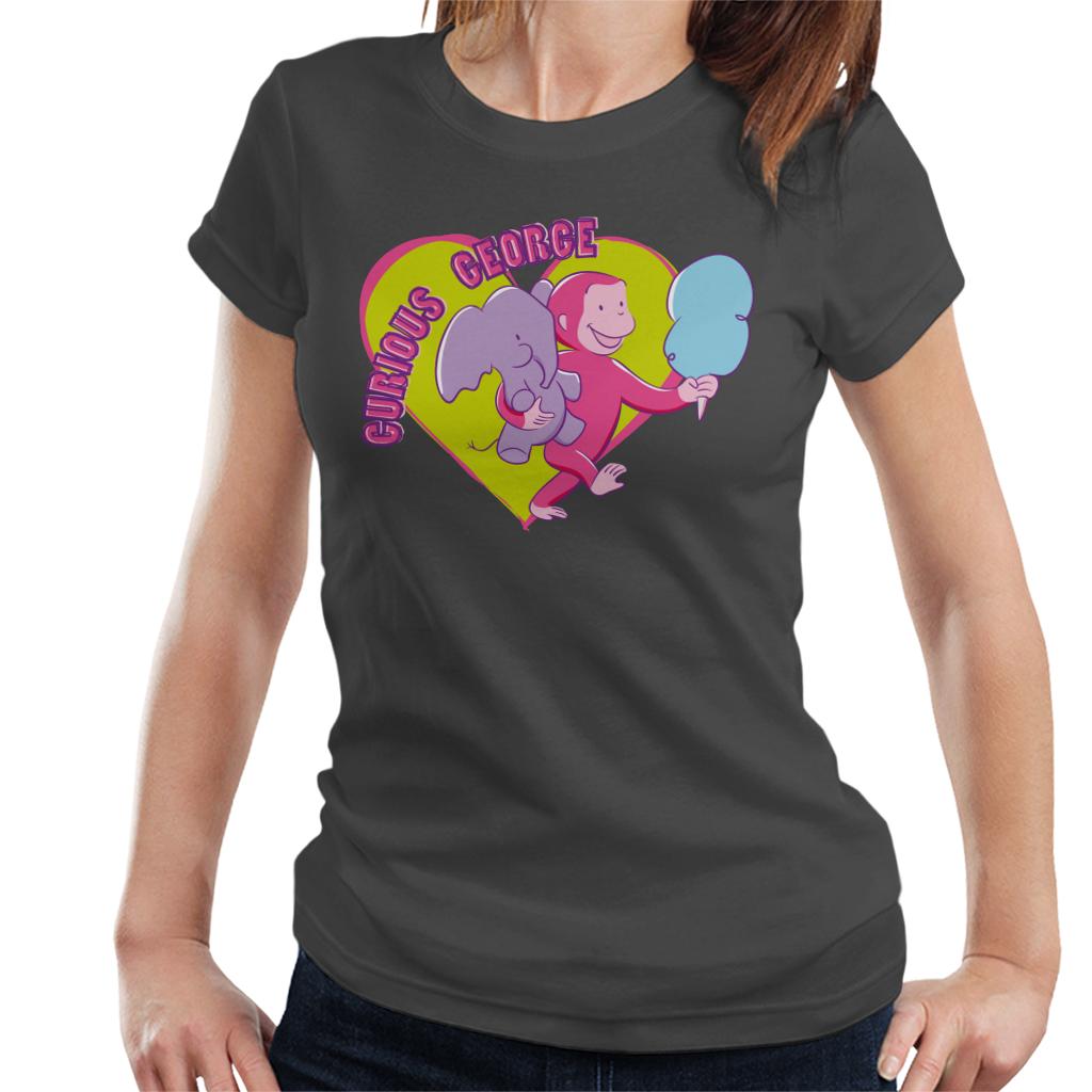 Curious George Carnival Heart Women's T-Shirt product image 4