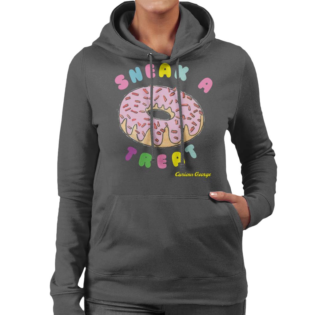 Curious George Sneak A Treat Donut Women's Hooded Sweatshirt product image 1