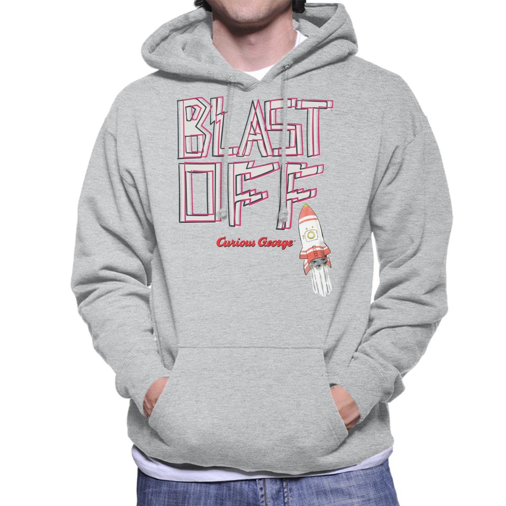 Curious George Blast Off Rocket Men's Hooded Sweatshirt product image 4