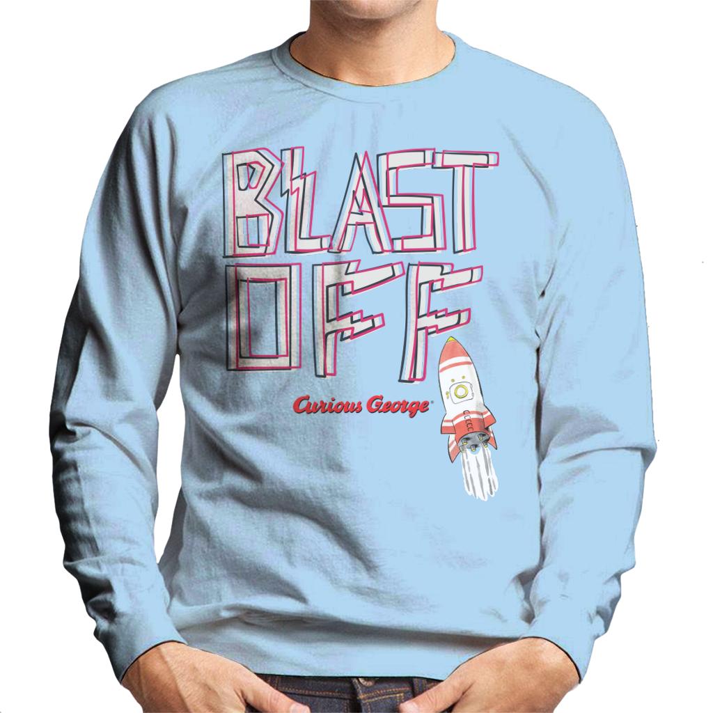 Curious George Blast Off Rocket Men's Sweatshirt product image 6