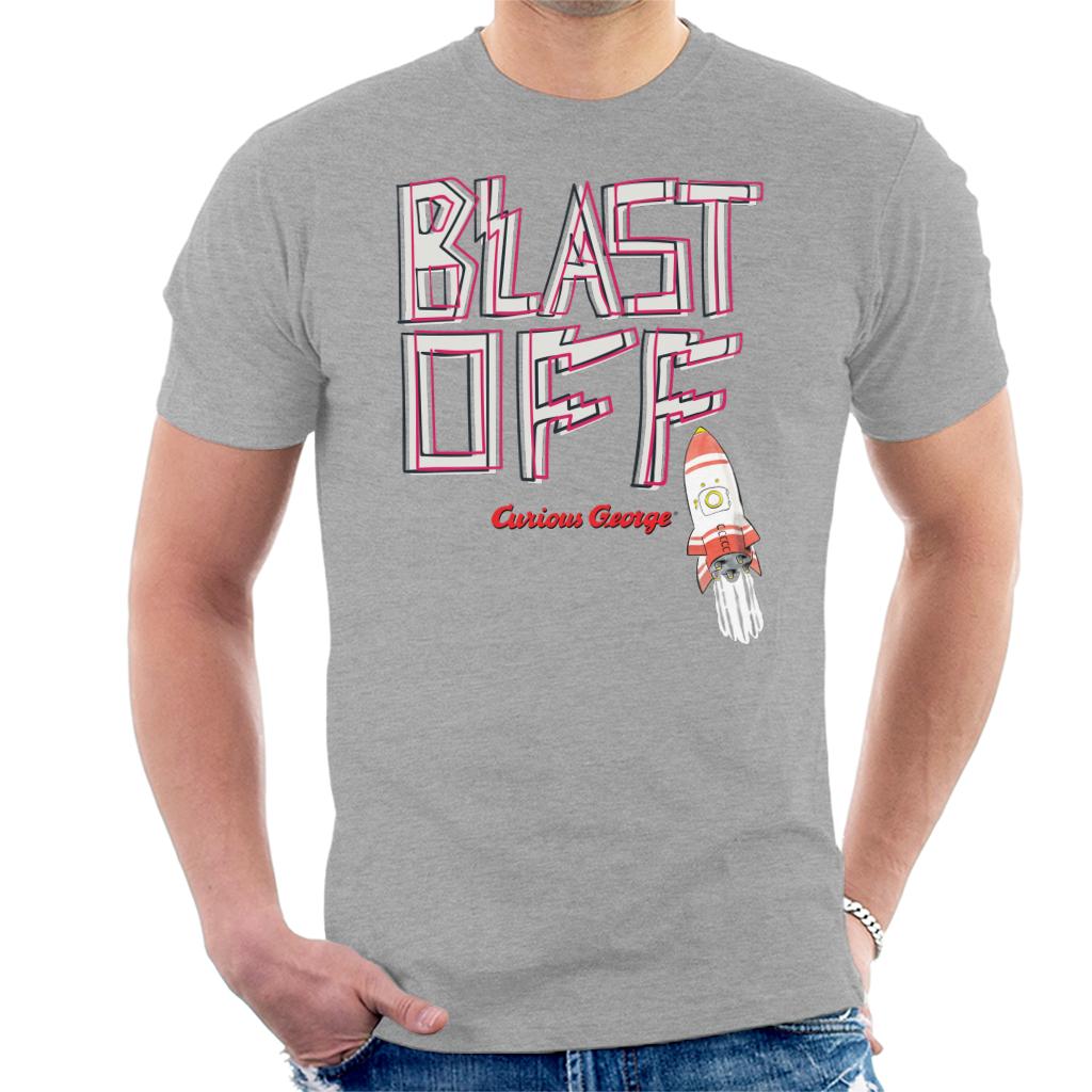 Curious George Blast Off Rocket Men's T-Shirt product image 4
