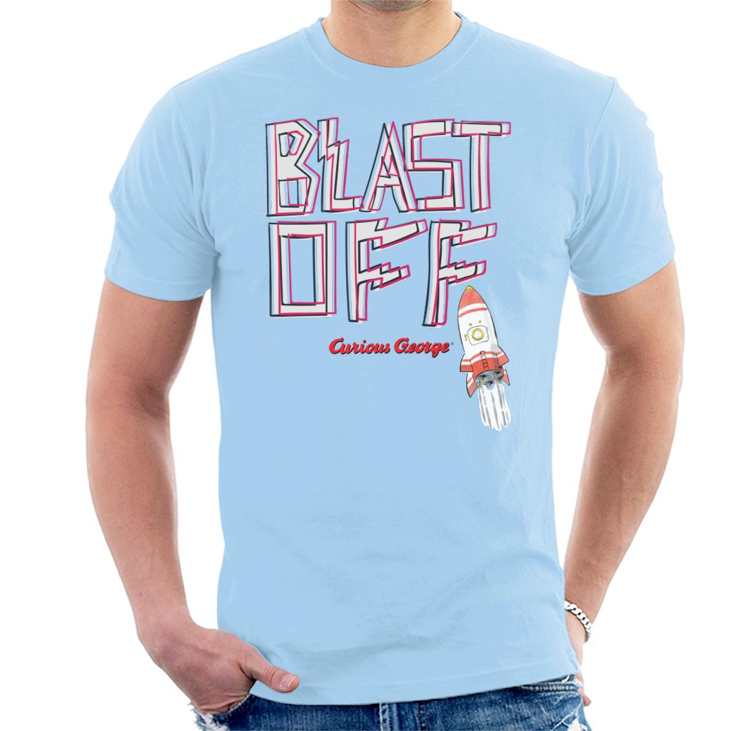 Curious George Blast Off Rocket Men's T-Shirt product image 6