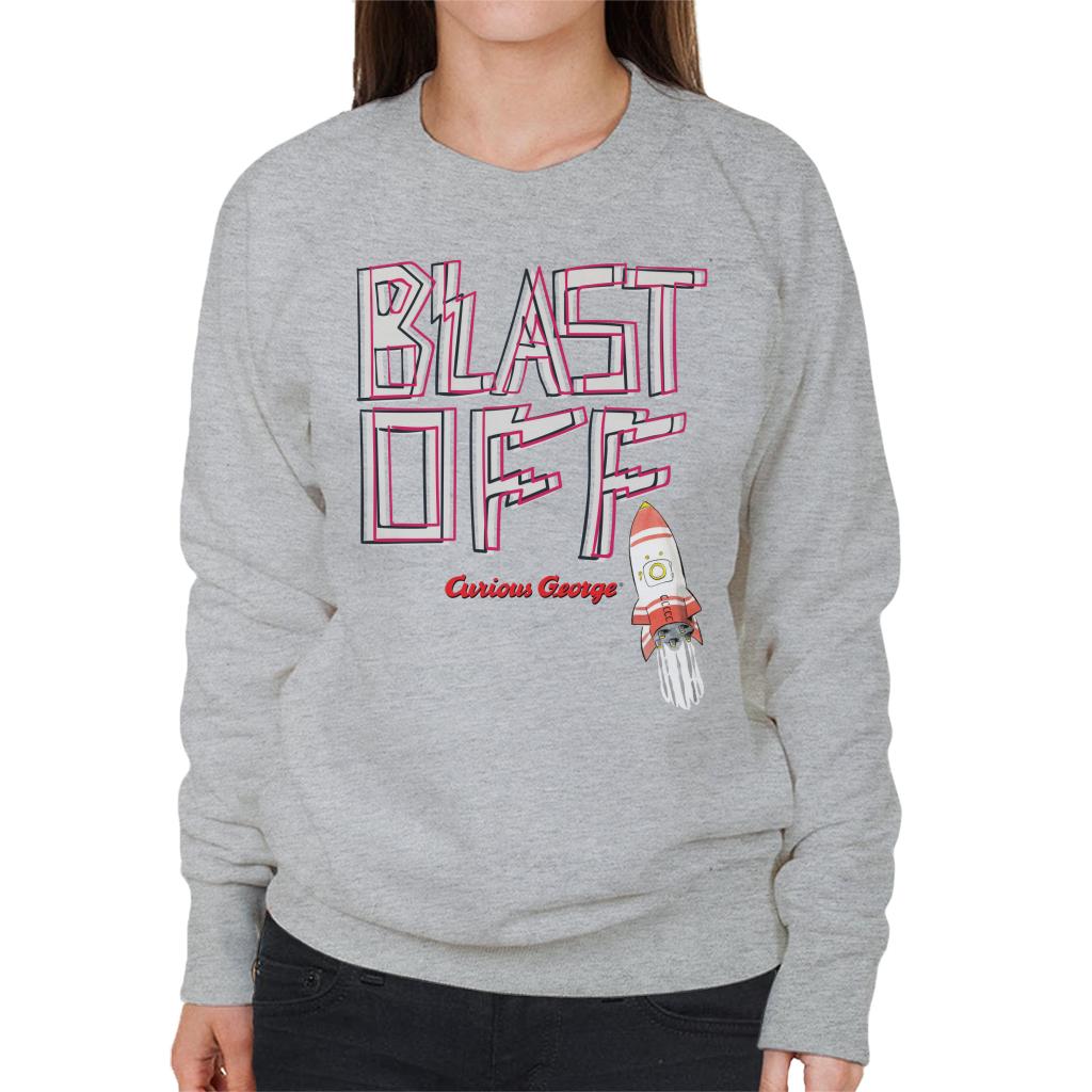 Curious George Blast Off Rocket Women's Sweatshirt product image 4