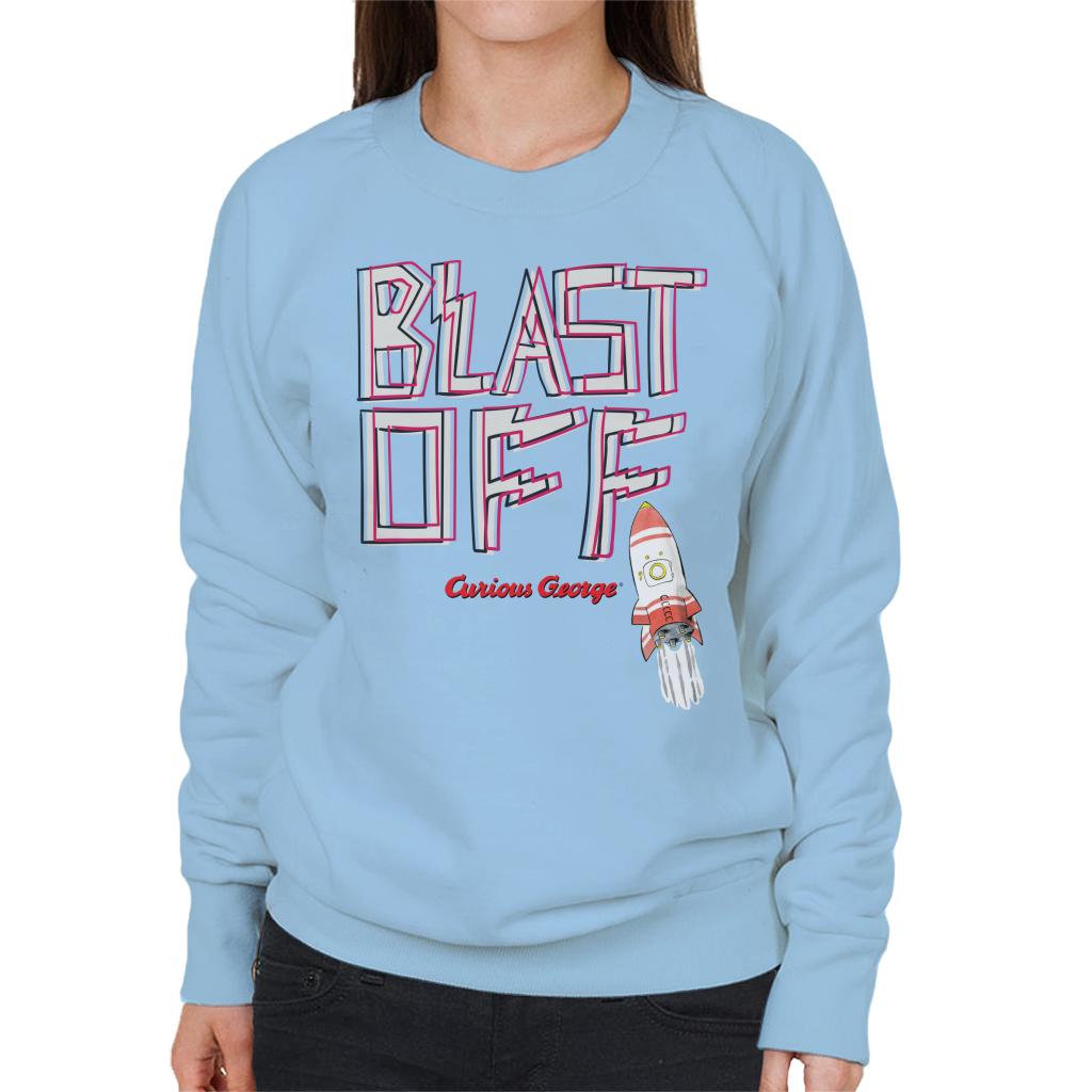 Curious George Blast Off Rocket Women's Sweatshirt product image 6