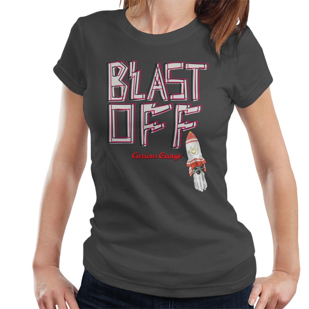 Curious George Blast Off Rocket Women's T-Shirt product image 1