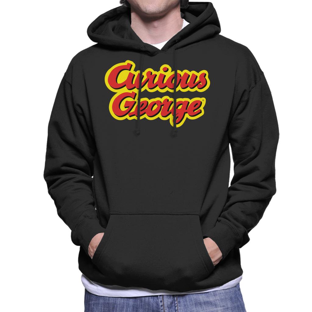 Curious George Big Outlined Logo Font Men's Hooded product image 1
