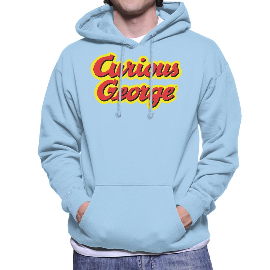 Curious George Big Outlined Logo Font Men's Hooded product image 6