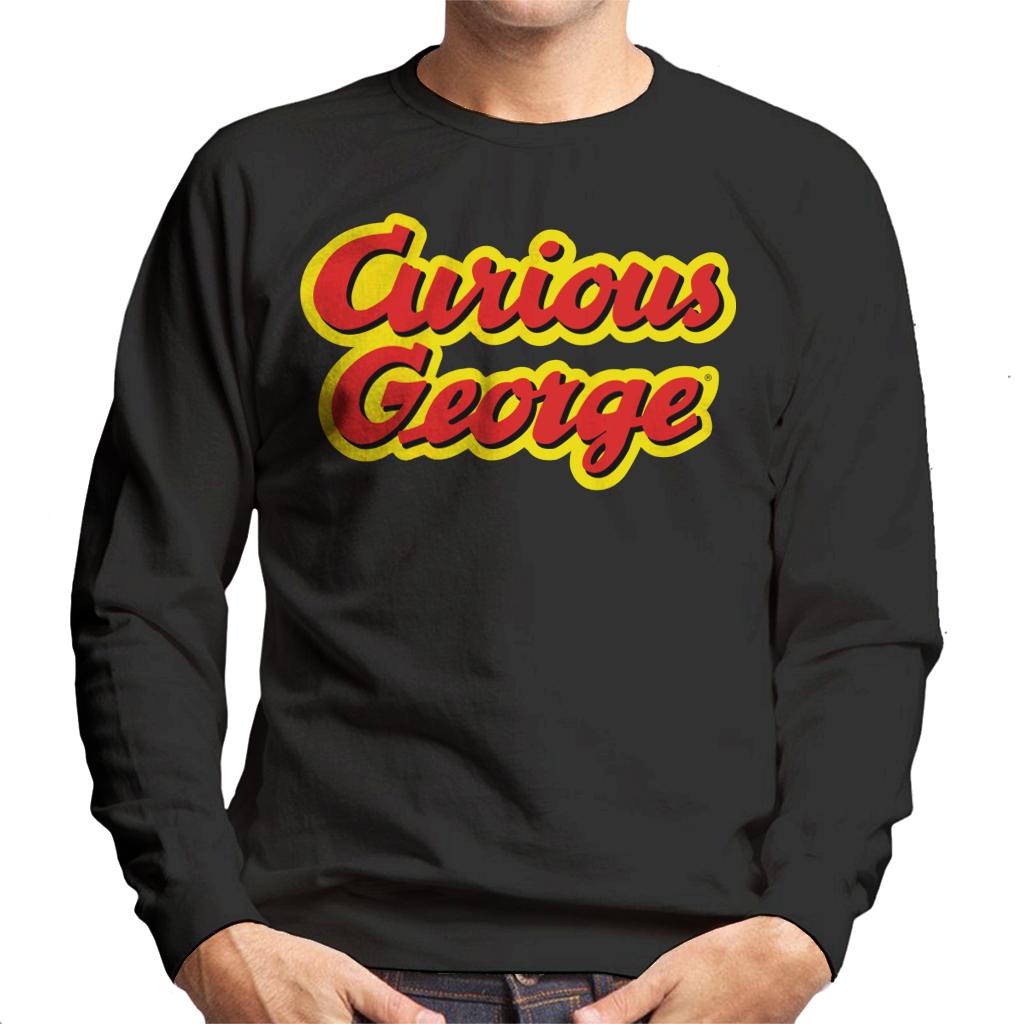Curious George Big Outlined Logo Font Men's Sweatshirt product image 1