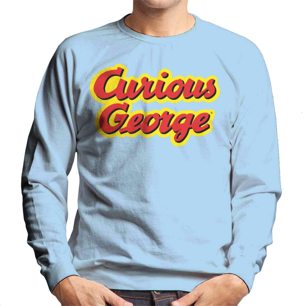 Curious George Big Outlined Logo Font Men's Sweatshirt product image 6
