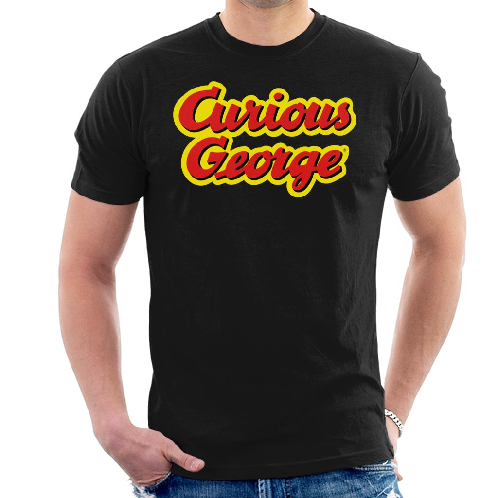 Curious George Big Outlined Logo Font Men's T-Shirt product image 1
