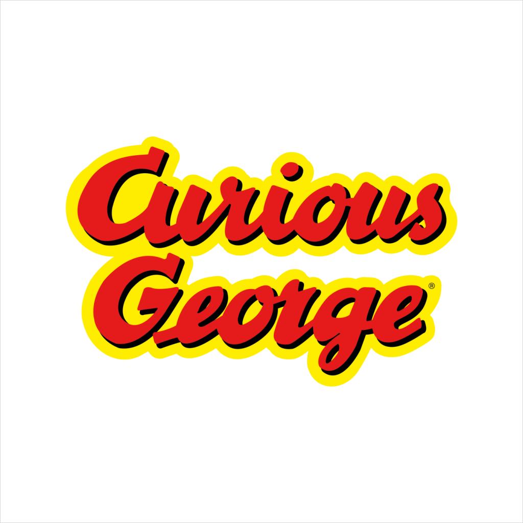 Curious George Big Outlined Logo Font Men's Hooded product image 5