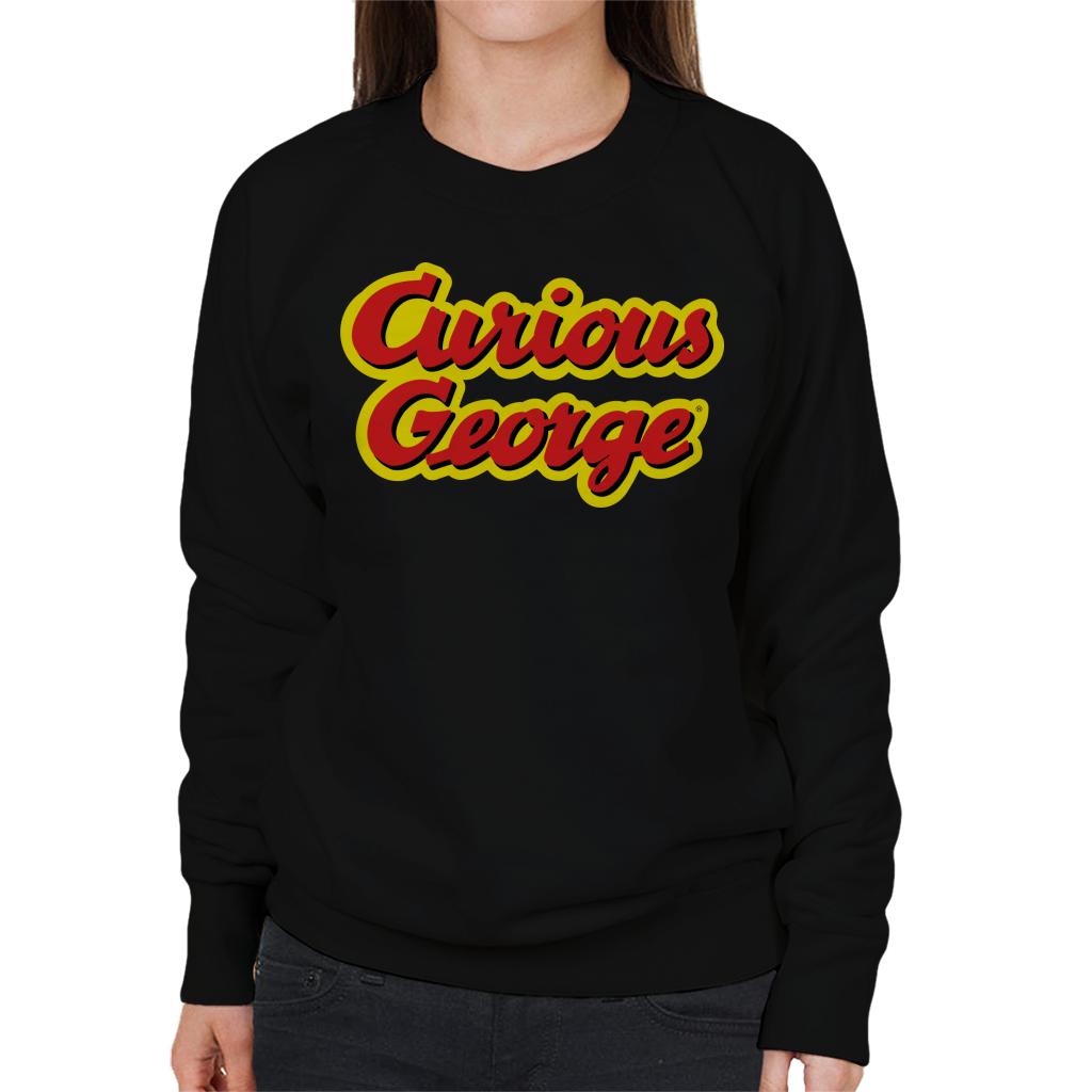 Curious George Big Outlined Logo Font Women's Sweatshirt product image 1