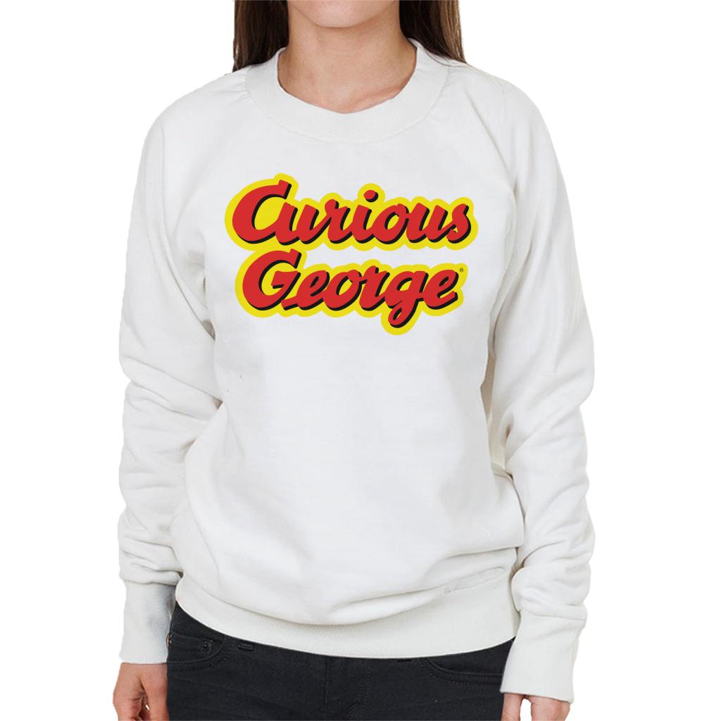 Curious George Big Outlined Logo Font Women's Sweatshirt product image 4
