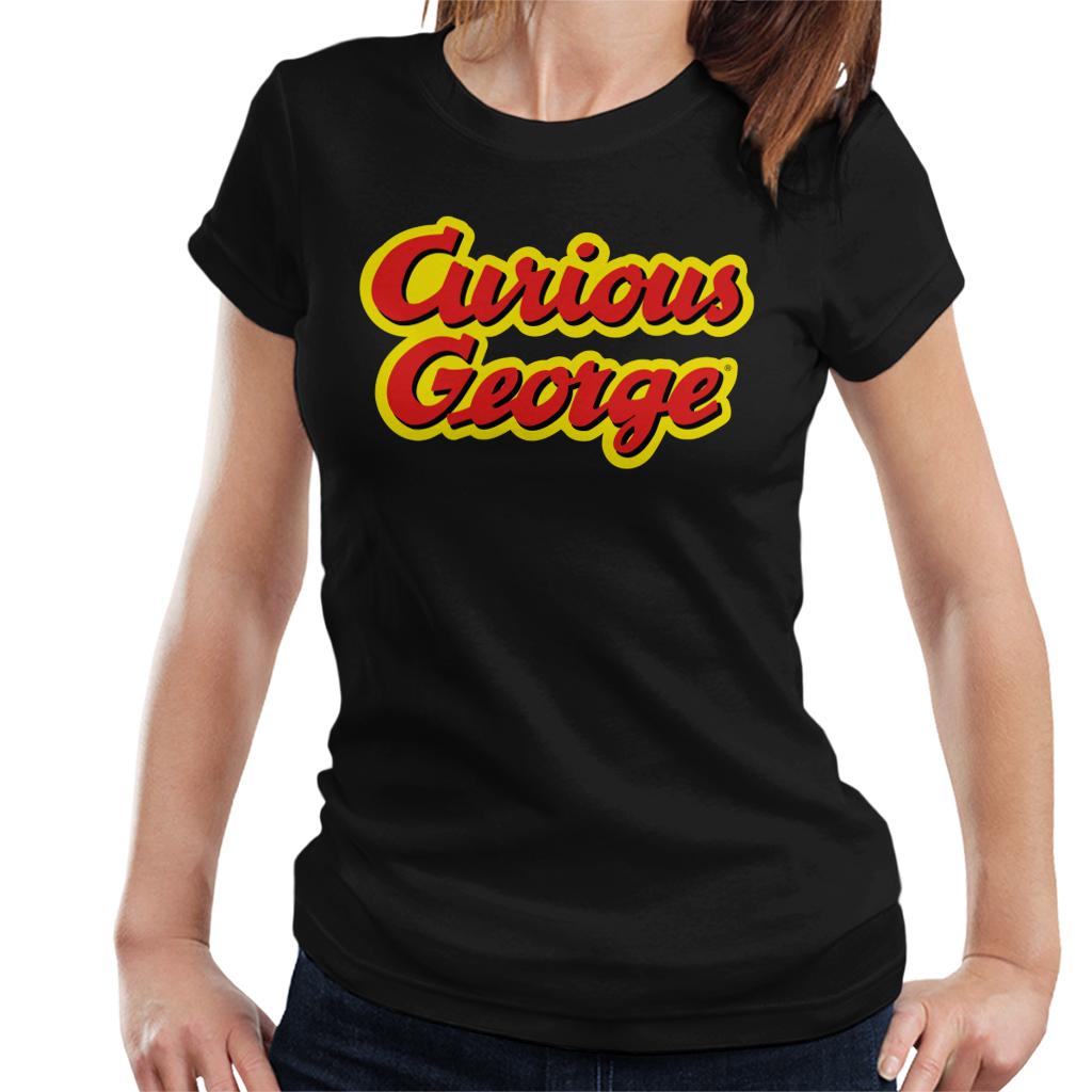 Curious George Big Outlined Logo Font Women's T-Shirt product image 1