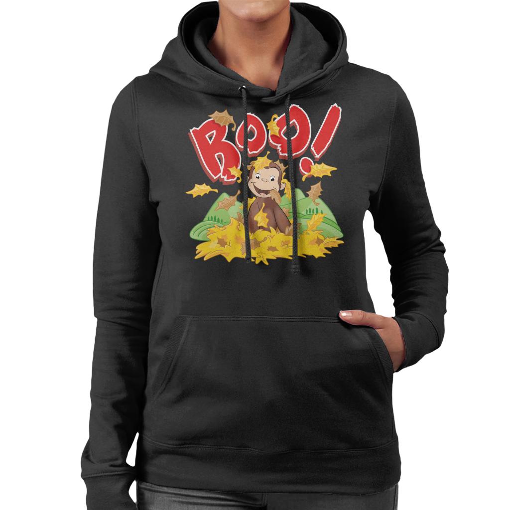 Curious George Boo In The Leaves Women's Hooded Sweatshirt product image 1