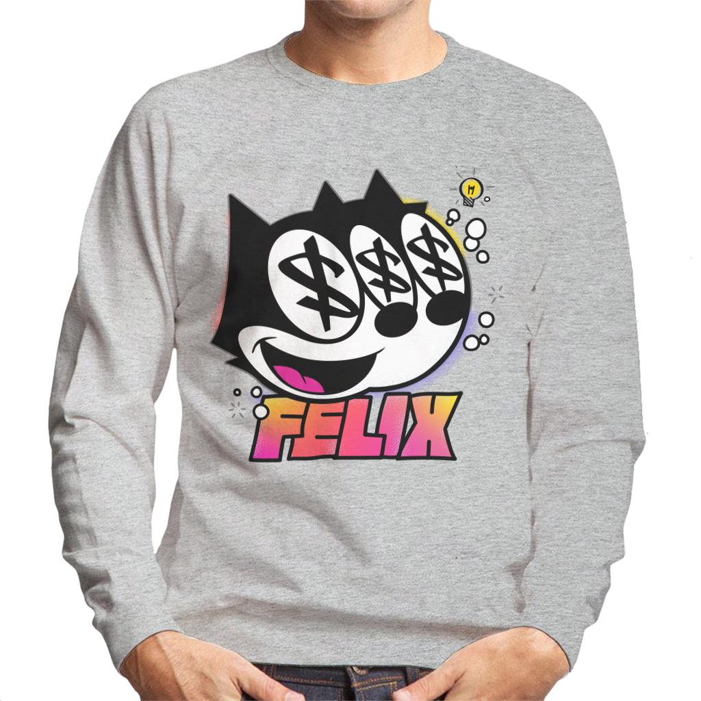 Felix The Cat Dollar Sign Men's Sweatshirt product image 1