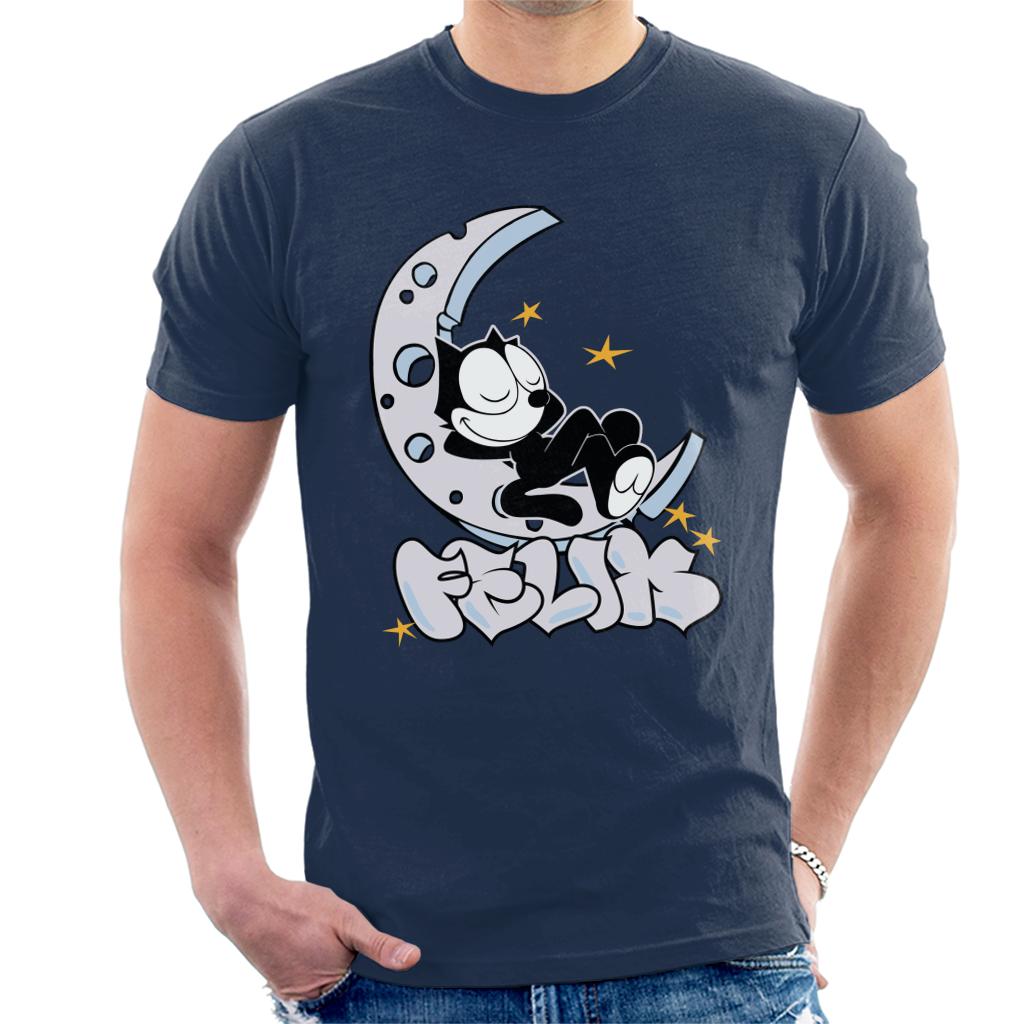 Felix The Cat Sleeping On Moon Men's T-Shirt product image 1