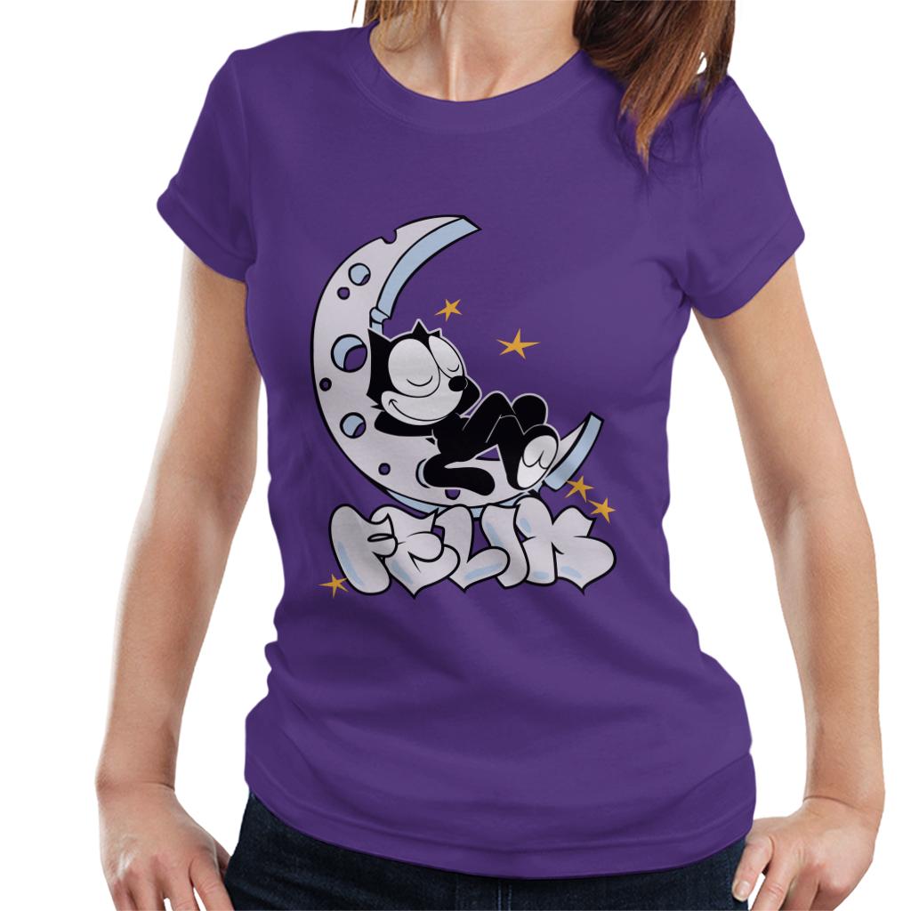 Felix The Cat Sleeping On Moon Women's T-Shirt product image 4