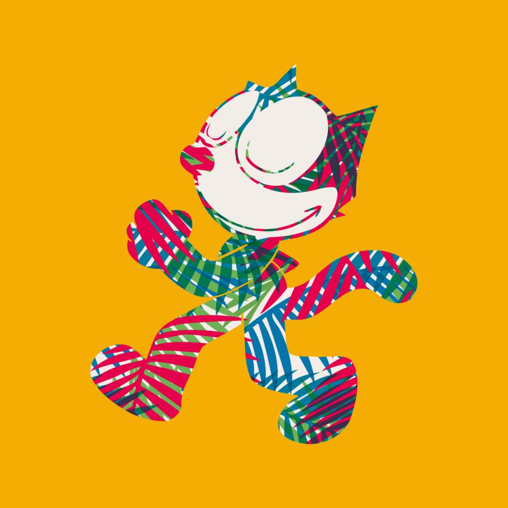 Felix The Cat Multi Coloured Leaves Men's Hooded Sweatshirt product image 5