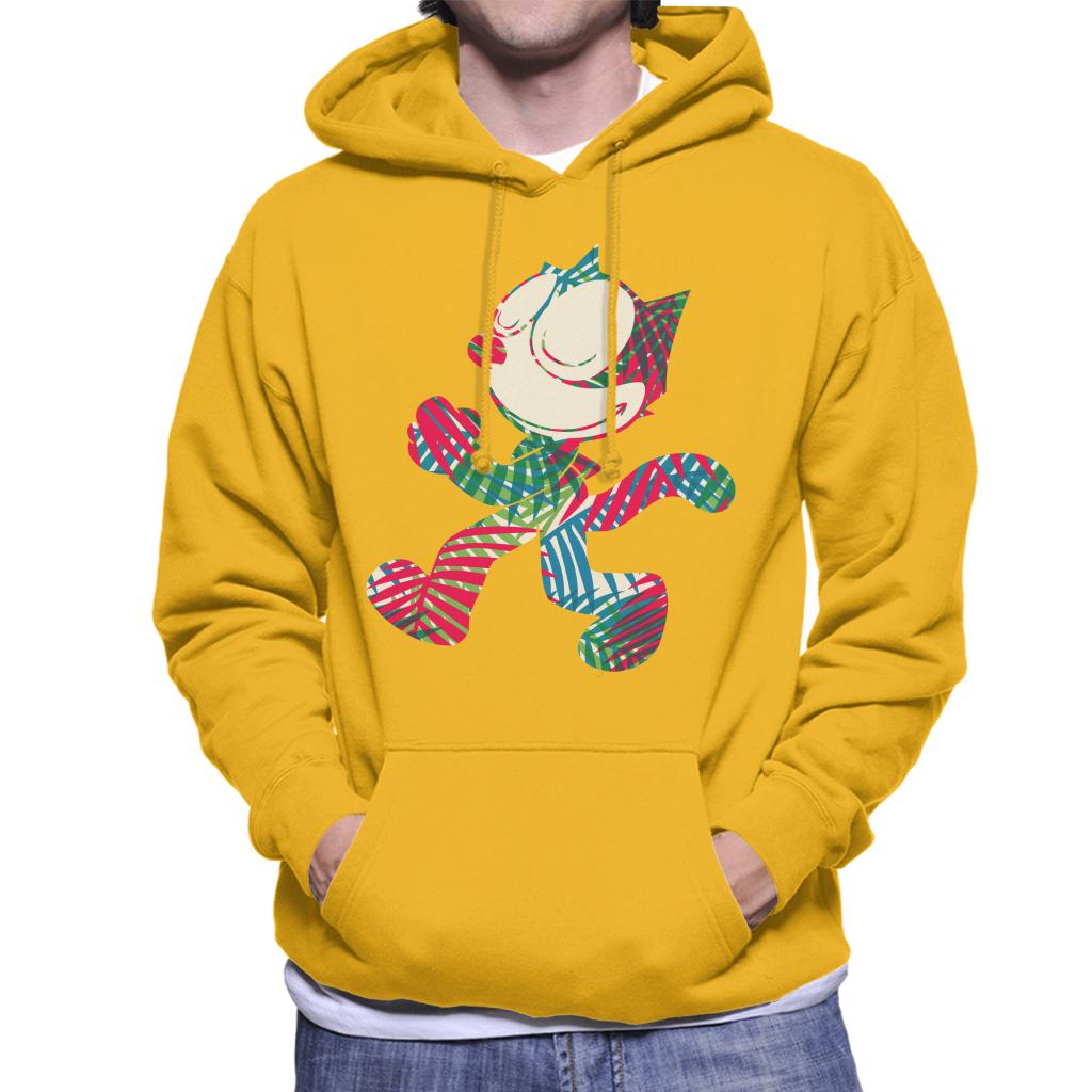 Felix The Cat Multi Coloured Leaves Men's Hooded Sweatshirt product image 4