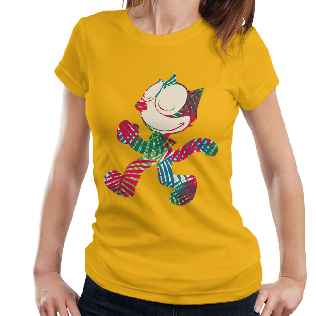 Felix The Cat Multi Coloured Leaves Women's T-Shirt product image 4