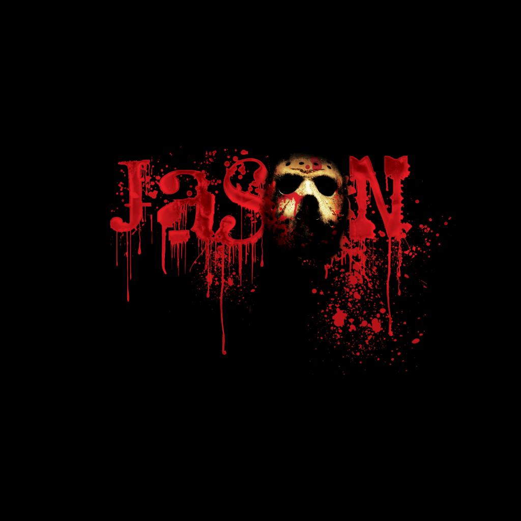 Friday 13th Jason Voorhees Crimson Logo Women's Hooded product image 2